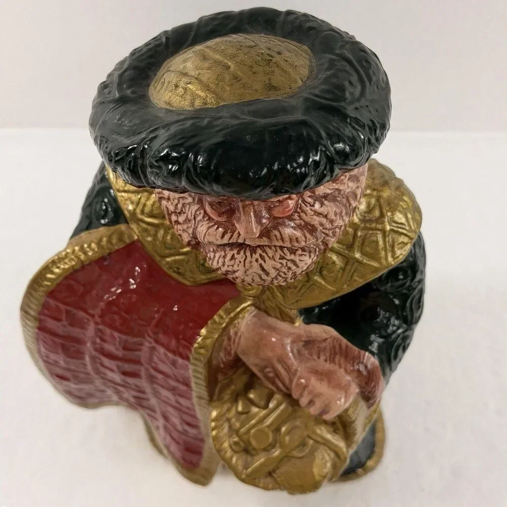Atlantic Mold Ceramic Santa Claus Vintage Old World Christmas Figurine Quilt 9